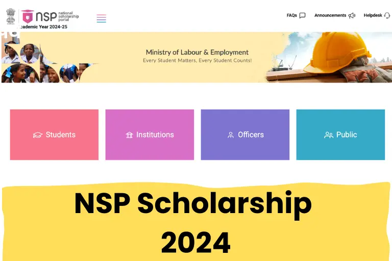 NSP Scholarship 2024